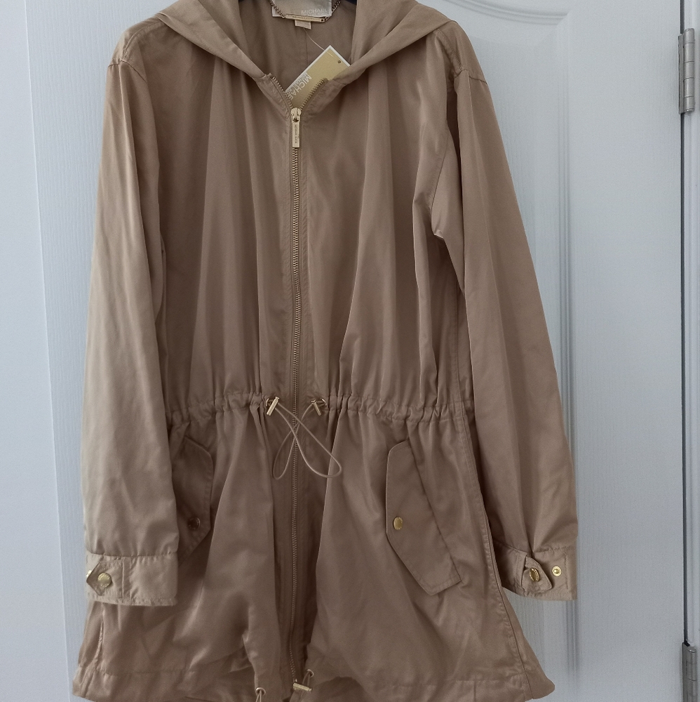 NWT Michael Kors Khaki Anorak Nylon Jacket size M